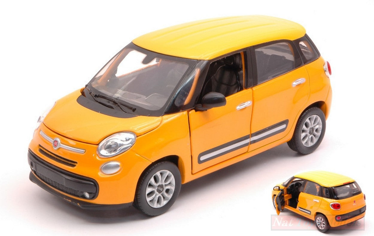 MODELLINO IN SCALA COMPATIBILE CON FIAT 500L 2013 YELLOW 1:24 NEW RAY NY71273Y