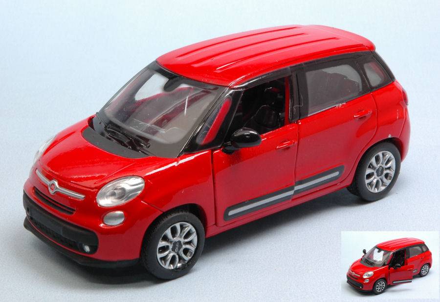 MODELLINO IN SCALA COMPATIBILE CON FIAT 500L RED 1:32 NEW RAY NY51193FR DIE CAST