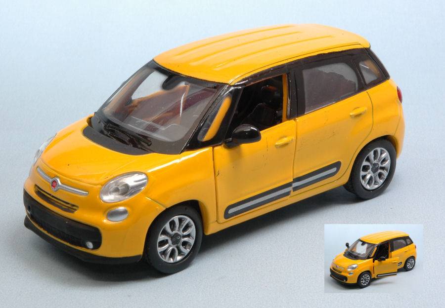MODELLINO IN SCALA COMPATIBILE CON FIAT 500L YELLOW 1:32 NEW RAY NY51193FY MODEL