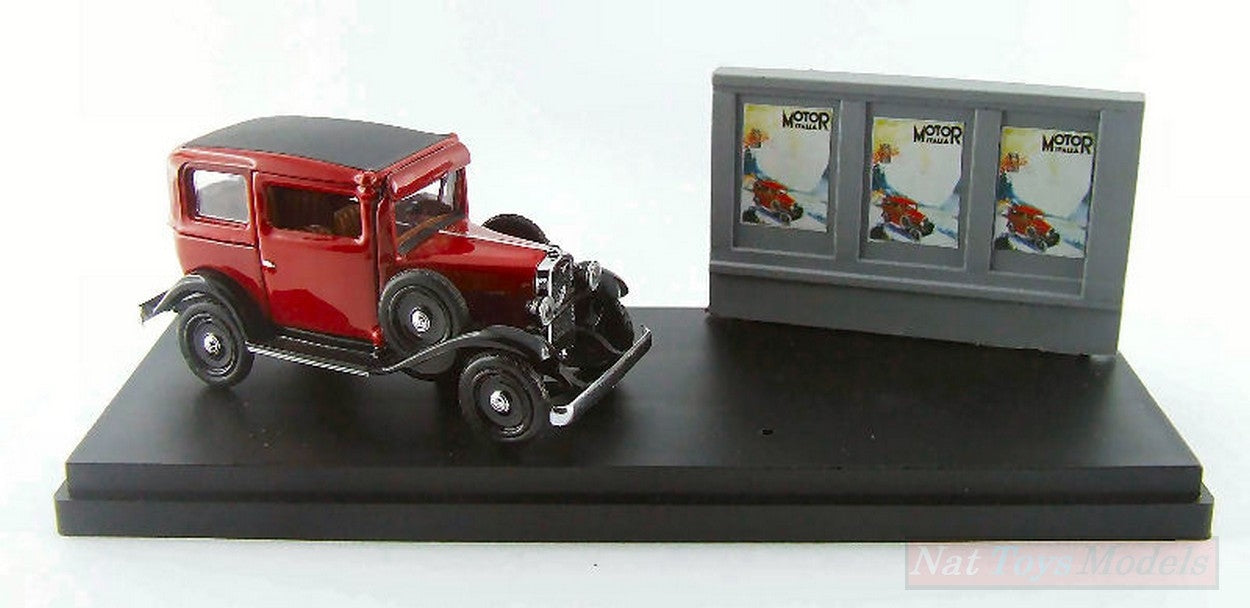 MODELLINO IN SCALA COMPATIBILE CON FIAT 508 BALILLA STRADALE 1935 ROSSO 1:43 RIO RI4395