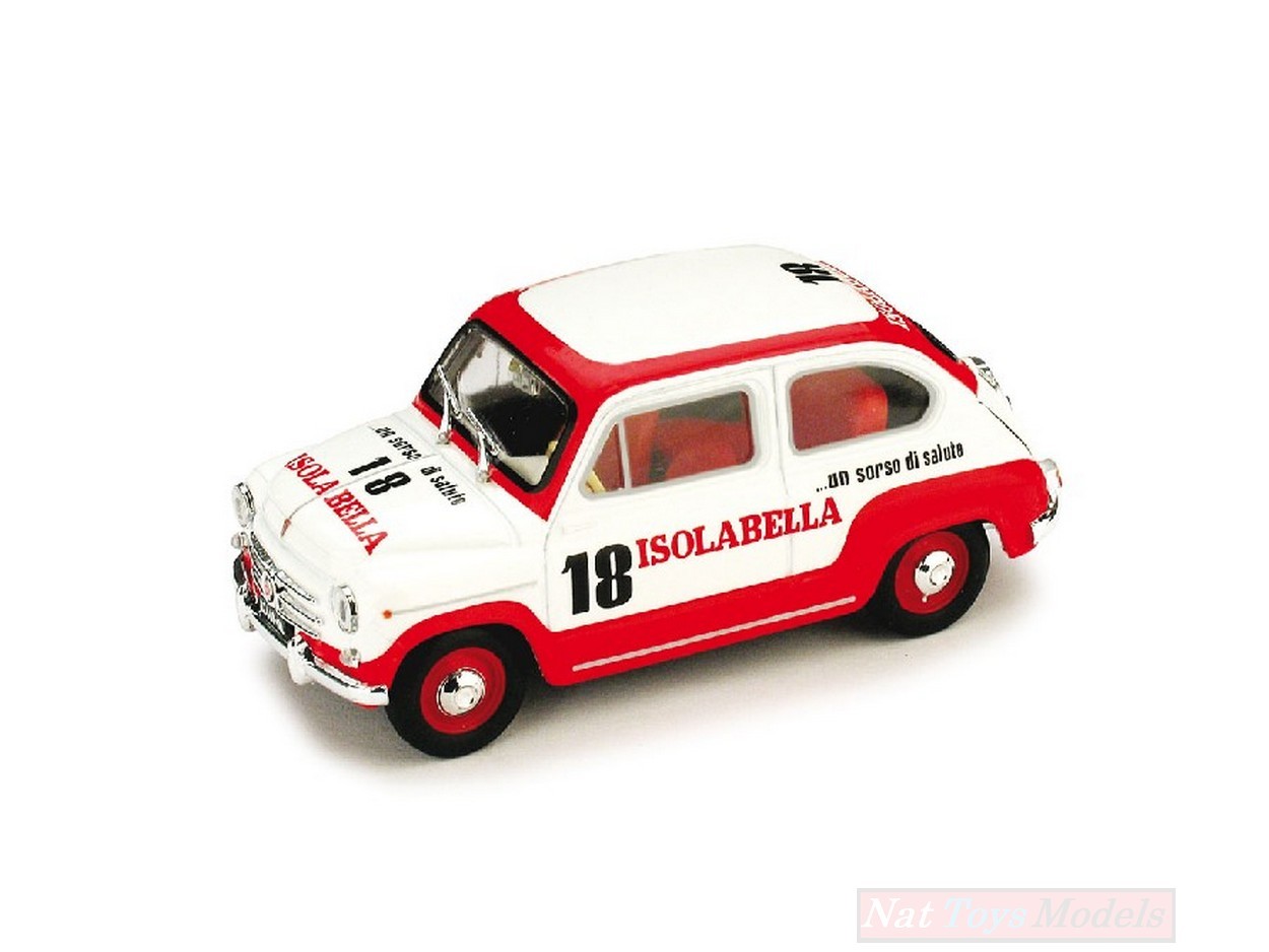 MODELLINO IN SCALA COMPATIBILE CON FIAT 600 D AMARO ISOLABELLA 60 1:43 BRUMM BM0409