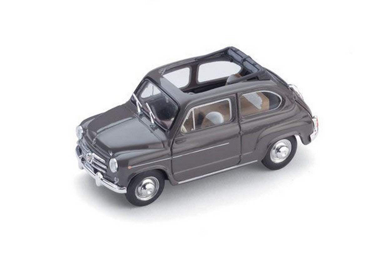 SCALE MODEL COMPATIBLE WITH FIAT 600 D BERLINA 1960 OPEN CONVERTIBLE BEIGE 1:43 BRUMM BM0317-02