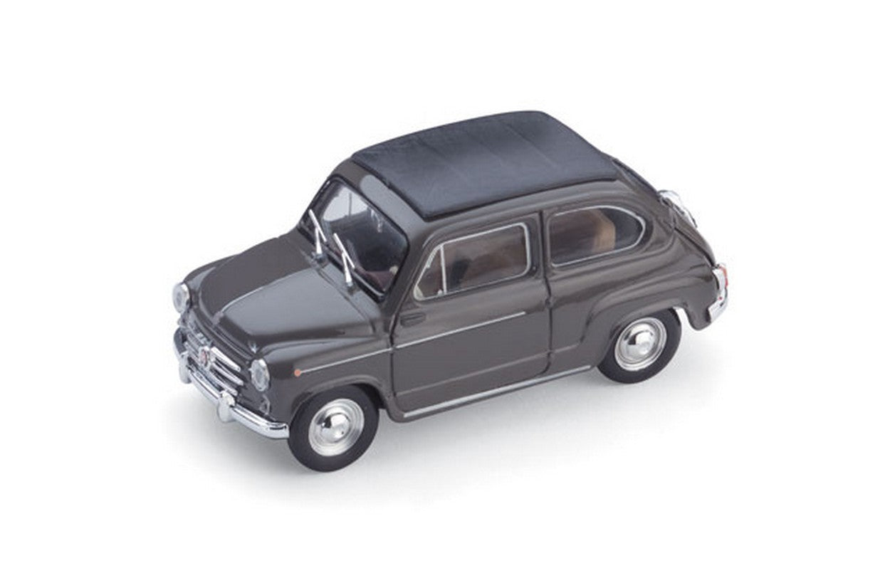 MODELLINO IN SCALA COMPATIBILE CON FIAT 600D TRASFORMABILE CHIUSA 1960 BEIGE 538 1:43 BRUMM BM0318-02