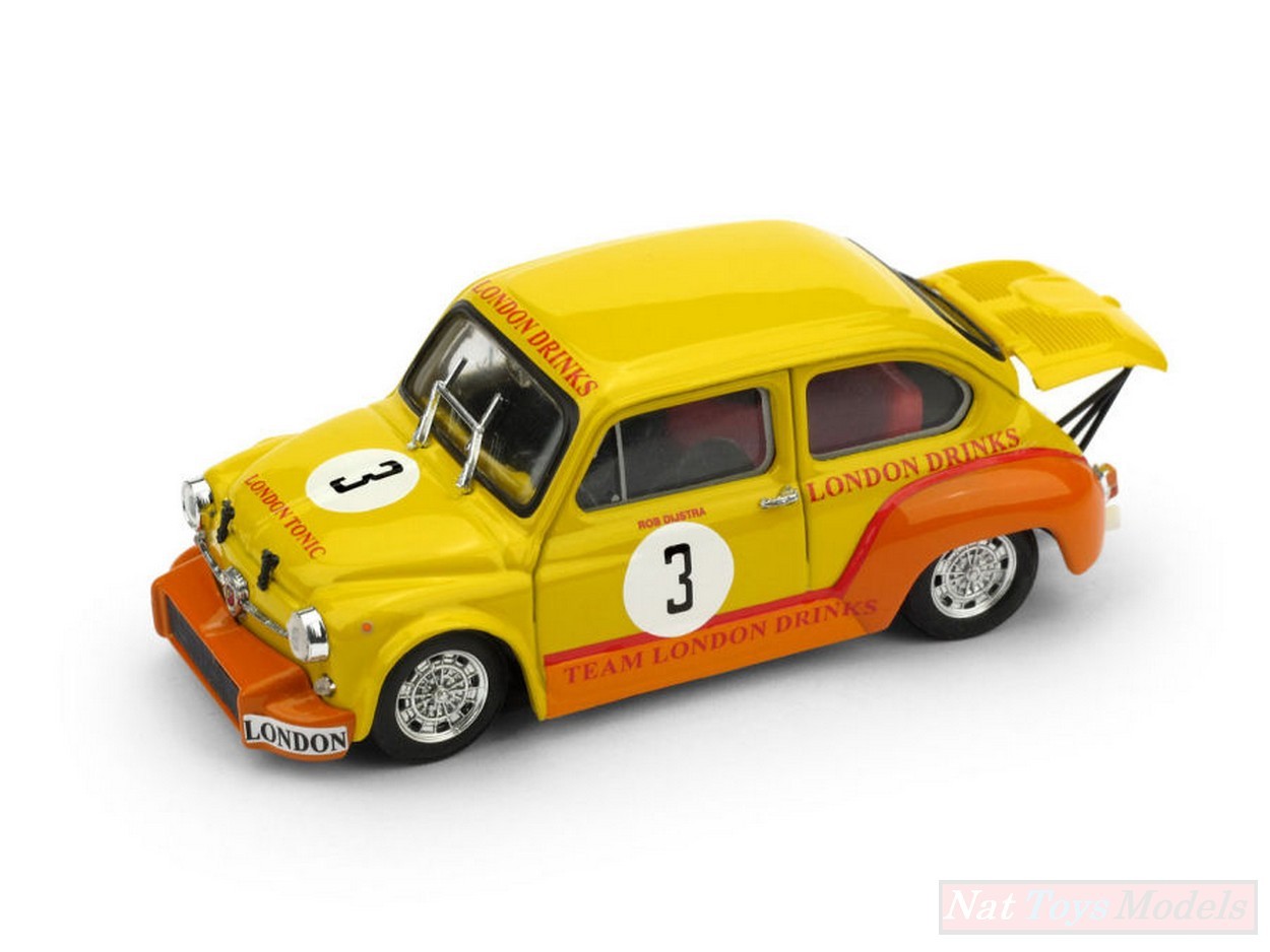 MODELLINO IN SCALA COMPATIBILE CON FIAT ABARTH 1000 N.3 ZANDVOORT 1970 ROB DIJKSTRA LIM.250 PCS 1:43 BRUMM BM0557