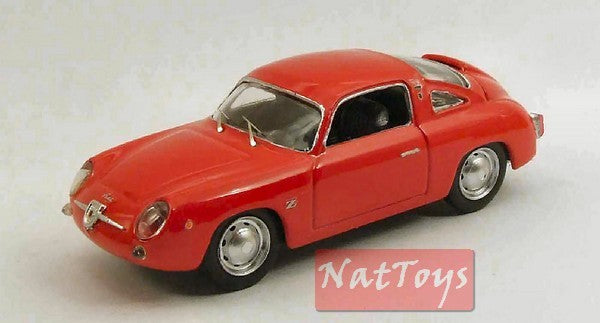 modellino IN SCALA COMPATIBILE CON FIAT ABARTH 750 ZAGATO 1958 RED PROVA 1:43 BEST MODEL BT9484