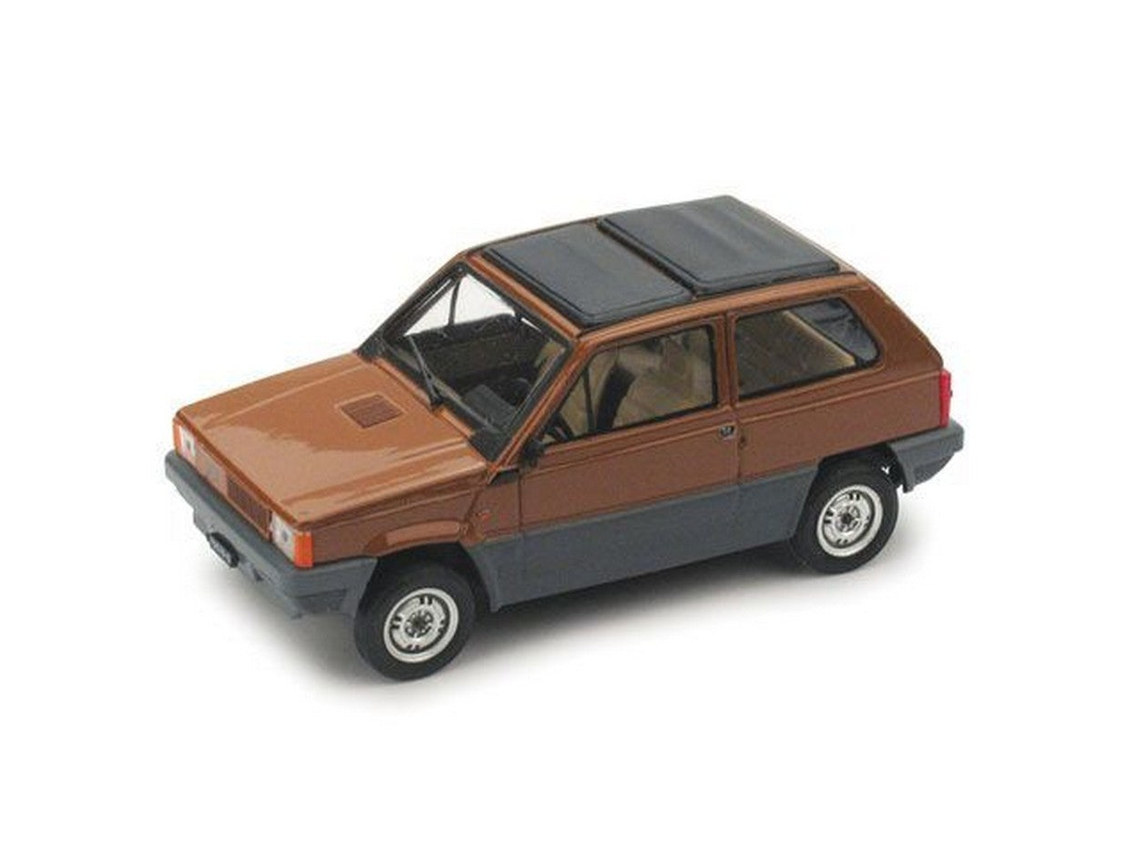 MODELLINO IN SCALA COMPATIBILE CON FIAT PANDA 45 TETTO APRIBILE CHIUSO 1981 MARRONE LAND 1:43 BRUMM BM0440-05