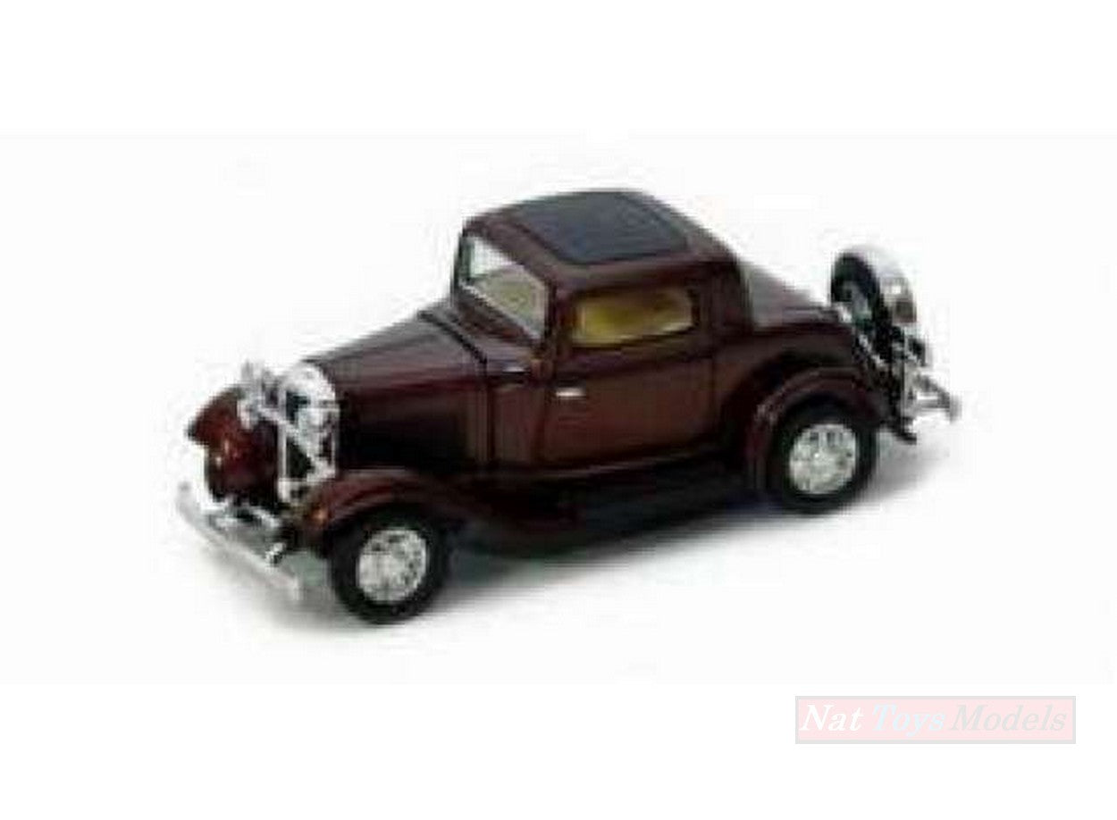 MODELLINO IN SCALA COMPATIBILE CON FORD 3-WINDOW COUPE 1932 BURGUNDY 1:43 LUCKY LDC94231BG