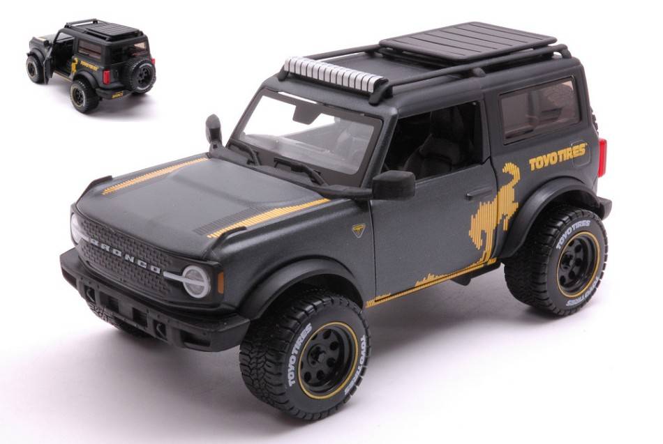 SCALE MODEL COMPATIBLE WITH FORD BRONCO WILDTRAK OFF ROAD 2021 BLACK 1:24 MAISTO MI32541