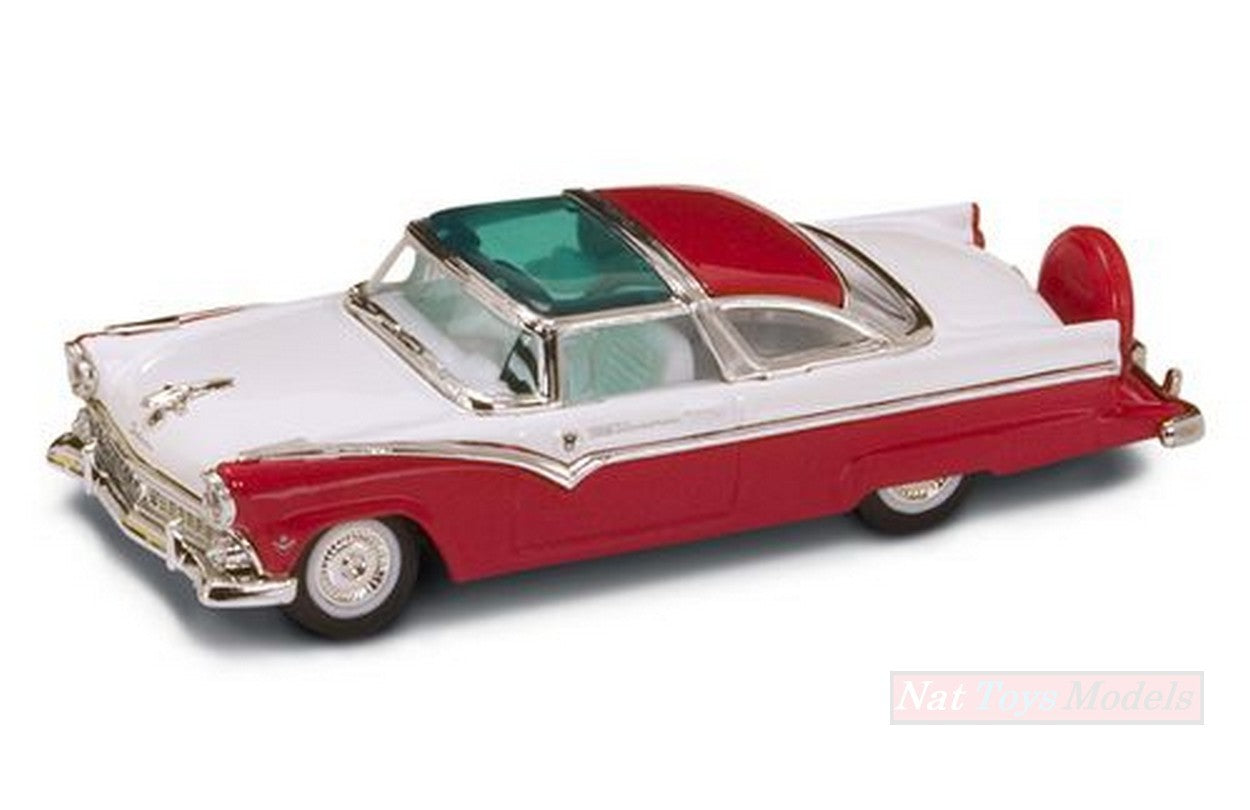 MODELLINO IN SCALA COMPATIBILE CON FORD CROWN VICTORIA 1955 RED/WHITE 1:43 LUCKY LDC94202R