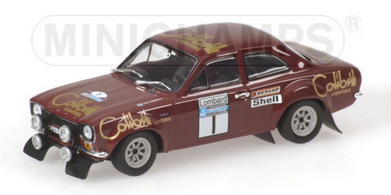MODELLINO IN SCALA COMPATIBILE CON FORD ESCORT I N.1 WINN.RAC 1974 1:43 MINICHAMPS PM430748101
