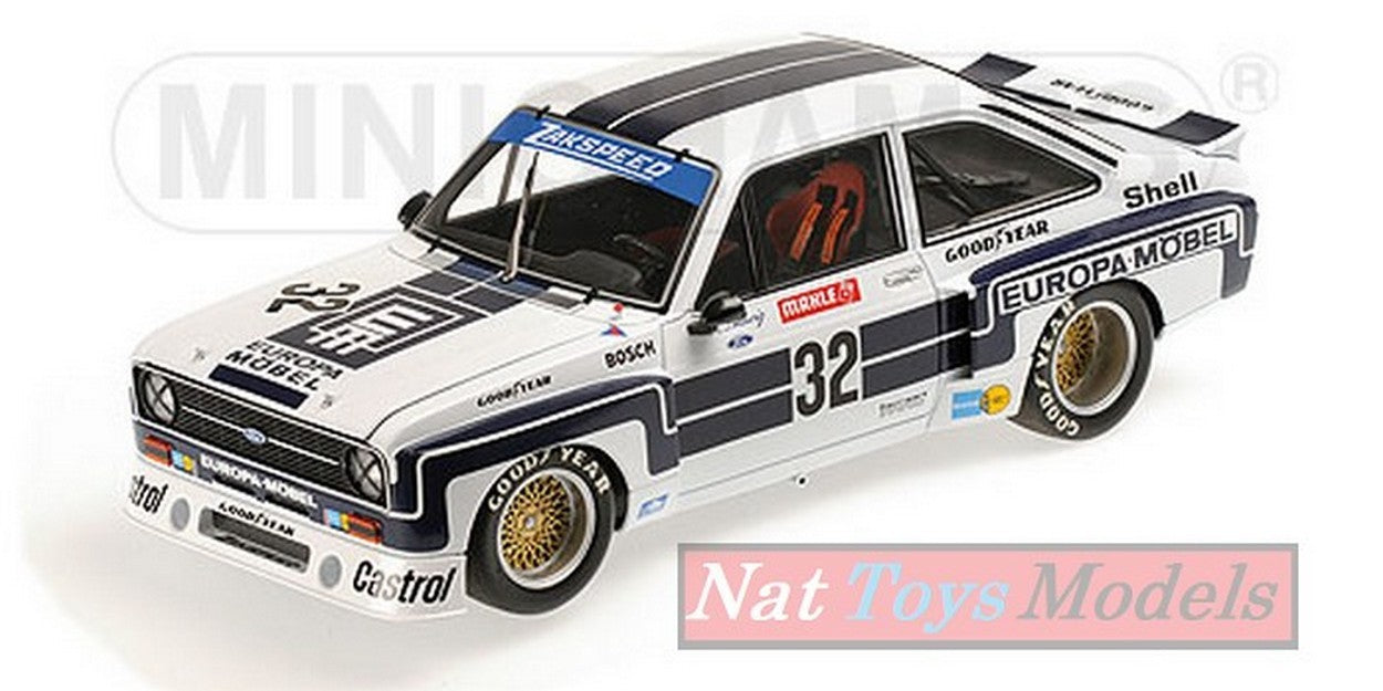 MODELLINO IN SCALA COMPATIBILE CON FORD ESCORT II RS N.32 WINNER DRM NURBURGRING 1976 K.LUDWIG 1:18 MINICHAMPS PM100768432