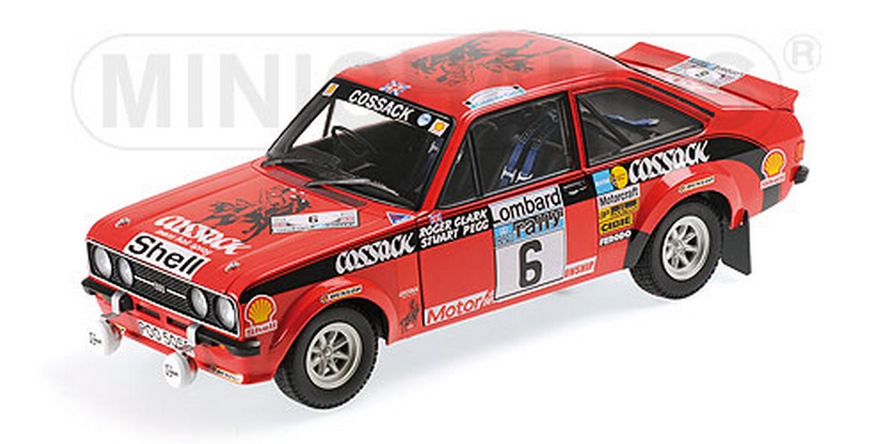 MODELE REDUIT COMPATIBLE AVEC FORD ESCORT II RS1800 N.6 WINNER RAC RALLY 1976 R.CLARK-S.PEGG 1:18 MINICHAMPS PM100768406