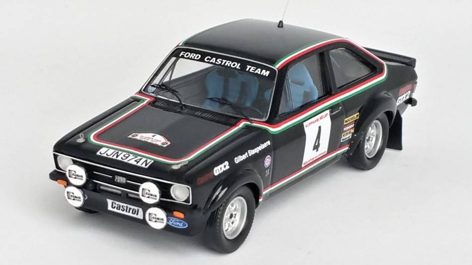 MODELE REDUIT COMPATIBLE AVEC FORD ESCORT MK2 YPRES RALLYE 1977 STAEPELAERE/FRANSSEN 1:43 TROFEU TFRRBE43