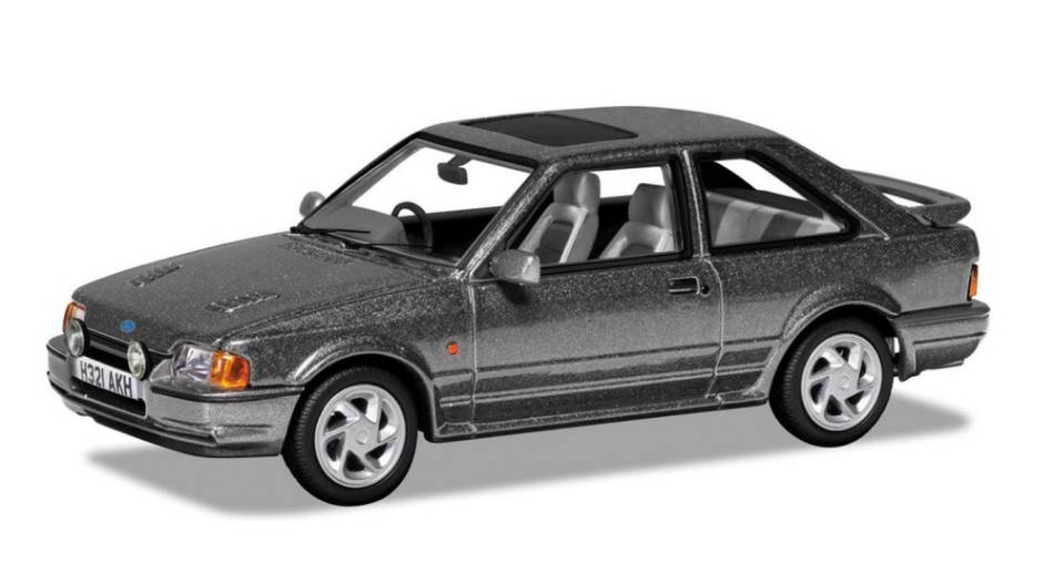 MODELLINO IN SCALA COMPATIBILE CON FORD ESCORT MK4 RS TURBO 1990 GREY 1:43 VANGUARDS VA14304