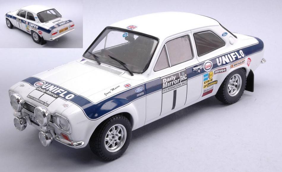 MODELE REDUIT COMPATIBLE AVEC FORD ESCORT MKI RS 1600 N.1 RAC RALLY 1973 CLARK/MASON 1:18 IXO MODEL 18RMC102.20