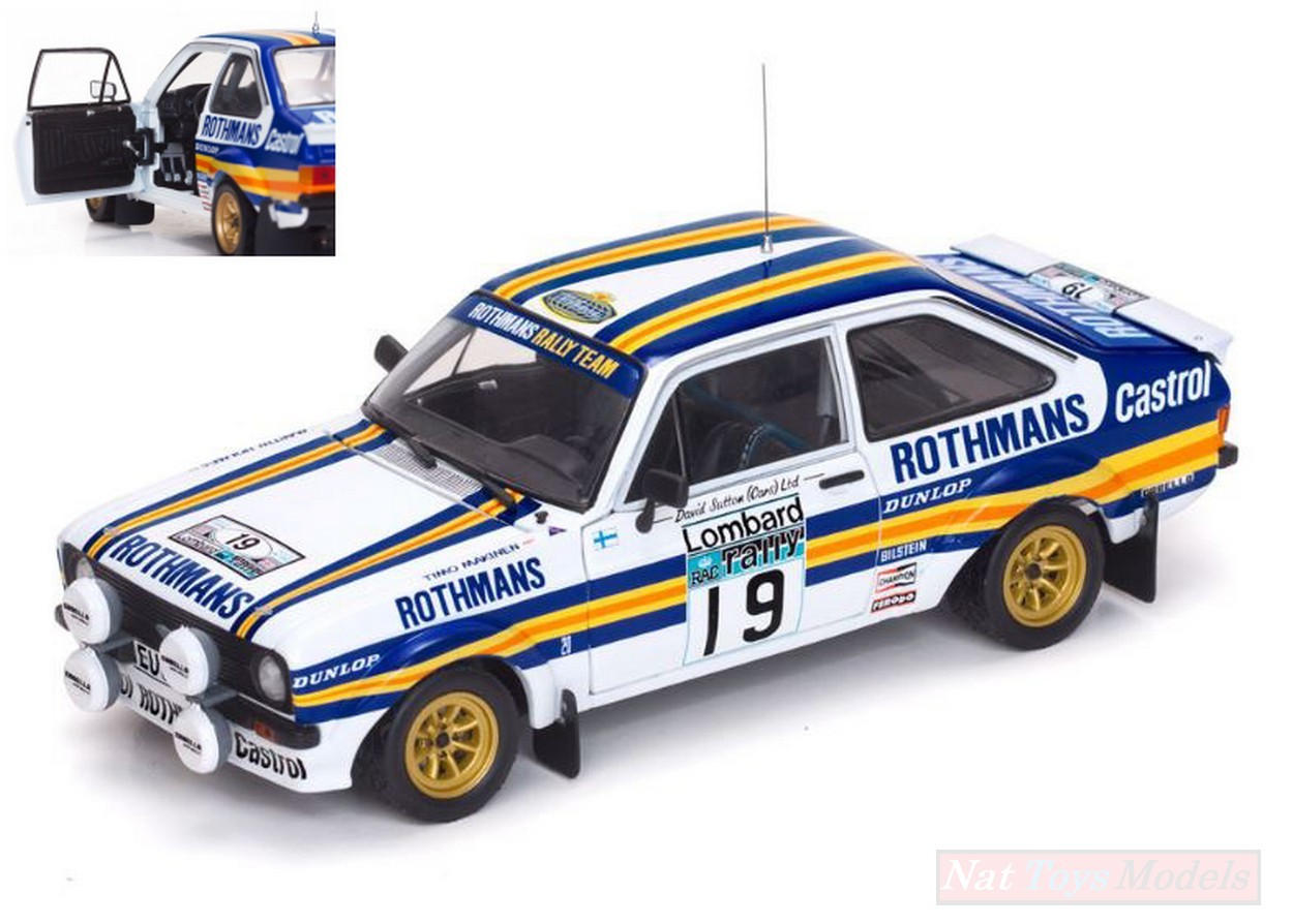 MODÈLE RÉDUIT COMPATIBLE AVEC FORD ESCORT MKII RS 1800 N.19 6ème RAC RALLY 1980 T.MAKINEN-M.HOLMES 1:18 SUNSTAR SS4497