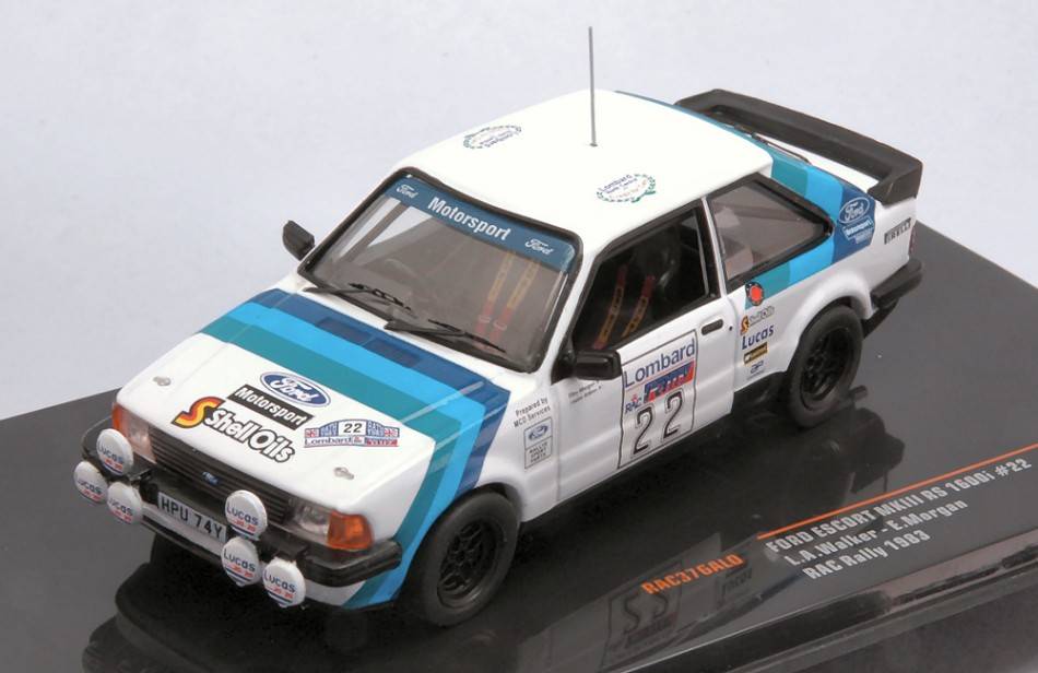 MODÈLE RÉDUIT COMPATIBLE AVEC FORD ESCORT MKIII RS 1600i N.22 RAC RALLY 1983
AITKEN WALKER/MORGAN1:43 IXO MODÈLE RAC376A