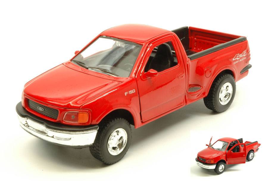 MODELLINO IN SCALA COMPATIBILE CON FORD F-150 REGULAR CAB FLARESIDE PICK UP 1998 RED 1:24 WELLY WE2205R