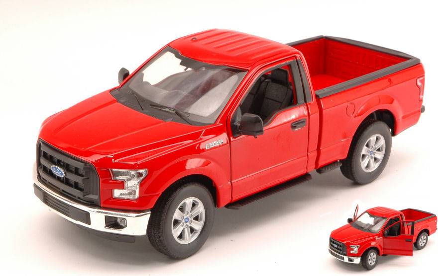 MODELLINO IN SCALA COMPATIBILE CON FORD F-150 REGULAR CAB PICK UP 2015 RED 1:24 WELLY WE4063R