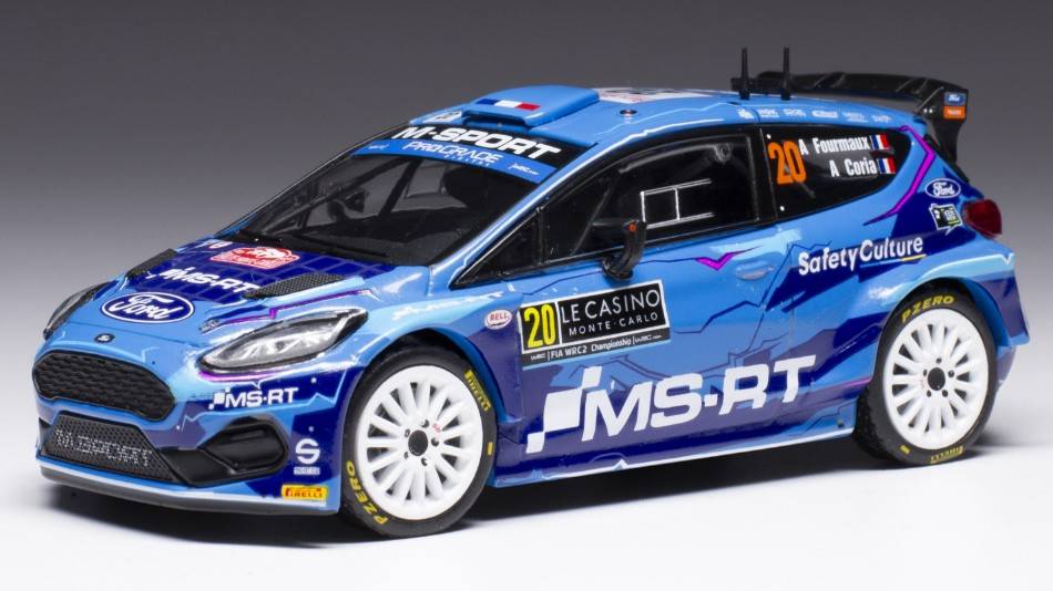 MODELLINO IN SCALA COMPATIBILE CON FORD FIESTA MK II WRC2 N.20 RALLY MONTE CARLO 2023 FOURMAUX/CORIA 1:43 IXO MODEL RAM885