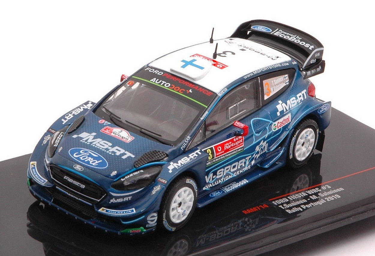 MODELLINO IN SCALA COMPATIBILE CON FORD FIESTA RS WRC N.3 RALLY PORTUGAL 2019 SUNINEN-SALMINEN 1:43 IXO MODEL RAM714
