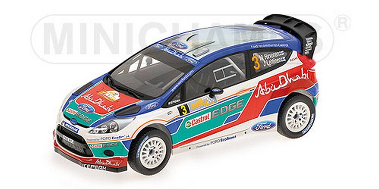 MODÈLE RÉDUIT COMPATIBLE AVEC FORD FIESTA RS WRC N.3 WINNER AUSTRALIA 2011 HIRVONEN-LEHTINEN 1:18 MINICHAMPS PM151110803