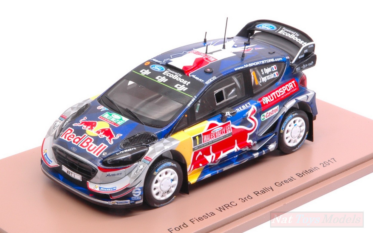 MODELLINO IN SCALA COMPATIBILE CON FORD FIESTA WRC N.1 3rd GREAT BRITAIN 2017 S.OGIER-J.INGRASSIA 1:43 SPARK MODEL S5175
