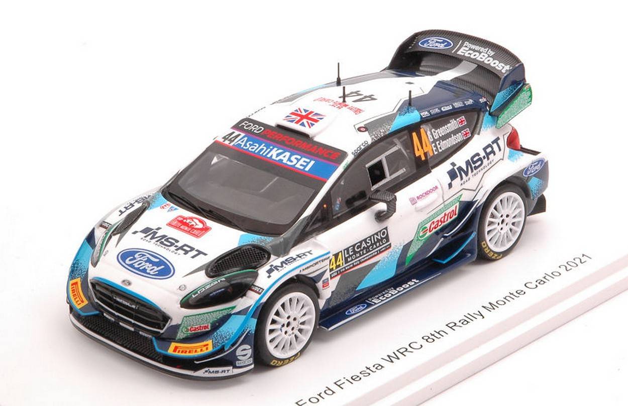 MODELLINO IN SCALA COMPATIBILE CON FORD FIESTA WRCM N.44 MONTE CARLO 2021 G.GREENSMITH-E.EDMONDSON 1:43 SPARK MODEL S6587
