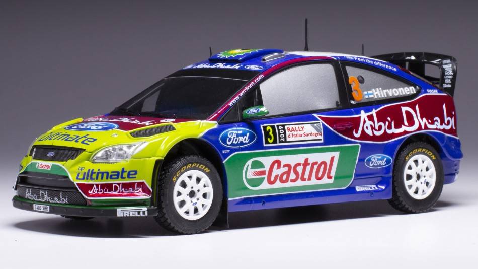 MODELLINO IN SCALA COMPATIBILE CON FORD FOCUS RS WRC N.3 RALLY SARDINIEN 2009 HIRVONEN/LEHTINEN 1:24
IXO MODEL 24RAL027B