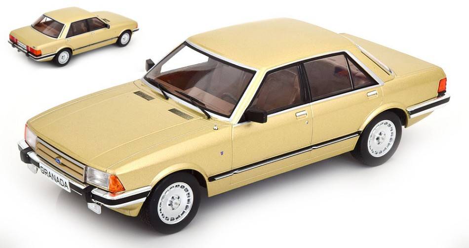 SCALE MODEL COMPATIBLE WITH FORD GRANADA MKII GHIA MET.BEIGE 1:18 MODELCARGROUP MCG18402