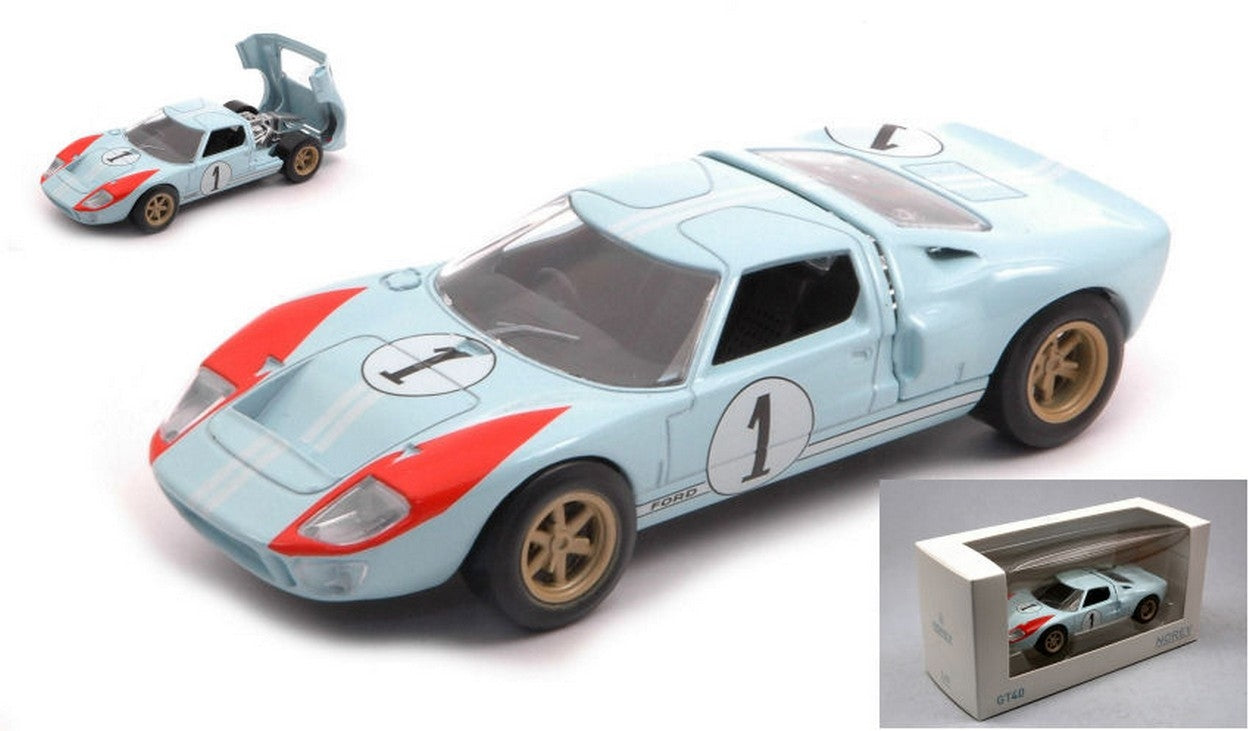 MODELLINO IN SCALA COMPATIBILE CON FORD GT40 1966 N.1 1:43 NOREV NV270568