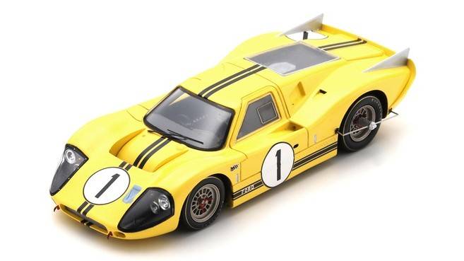 MODELLINO IN SCALA COMPATIBILE CON FORD GT40 MK IV N.1 LE MANS TEST DAY APRIL 1967 BRUCE MC LAREN 1:43 SPARK MODEL S4545