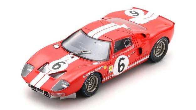 MODELLINO IN SCALA COMPATIBILE CON FORD GT40 N.6 LM 1965 H.MULLER-R.BUCKNUM 1:43 SPARK MODEL S4535