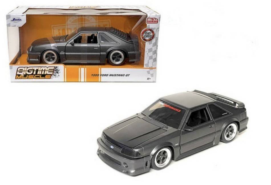 SCALE MODEL COMPATIBLE WITH FORD MUSTANG GT 1989 BLACK-GREY 1:24 JADA TOYS JADA33605
