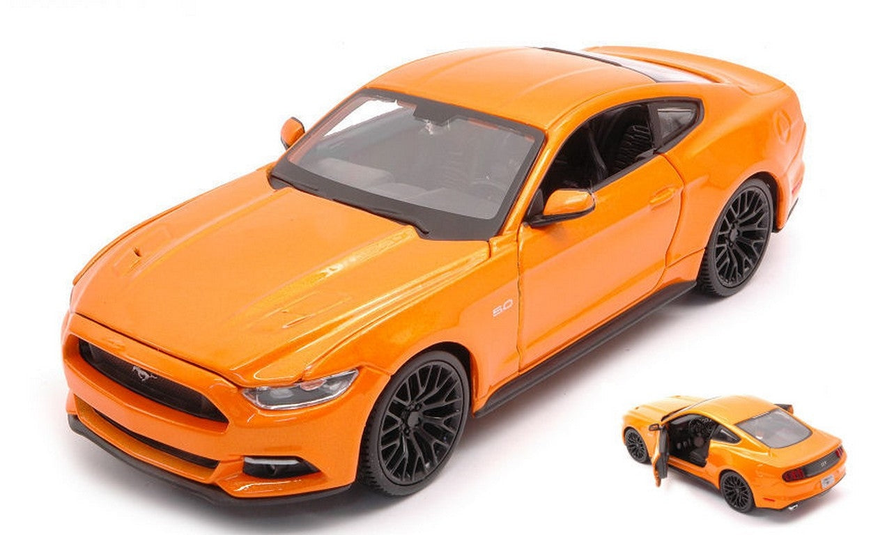 SCALE MODEL COMPATIBLE WITH FORD MUSTANG GT 2015 ORANGE 1:24 MAISTO MI31508O