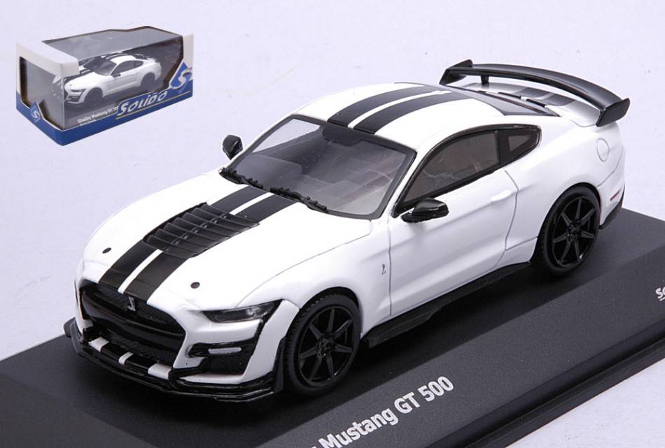 MODELLINO IN SCALA COMPATIBILE CON FORD MUSTANG GT500 COUPE 2020 WHITE 1:43 SOLIDO SL4311503