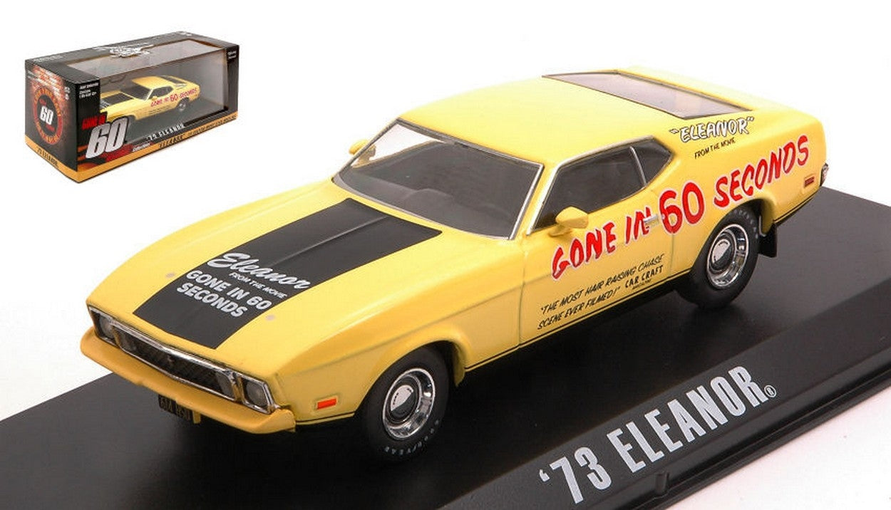 MODELLINO IN SCALA COMPATIBILE CON FORD MUSTANG MACH 1 ELEANOR "GONE IN SIXTY SECONDS 1974 1:43 GREENLIGHT GREEN86571