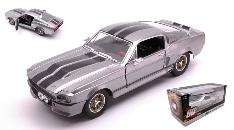 MODELLINO IN SCALA COMPATIBILE CON FORD MUSTANG SHELBY GT500 ELEANOR "GONE IN SIXTY SECONDS" 1:24 GREENLIGHT GREEN18220