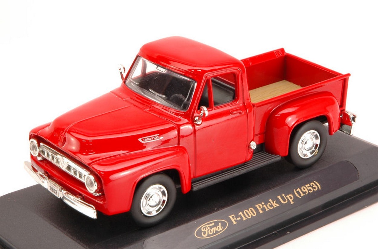 MODELLINO IN SCALA COMPATIBILE CON FORD PICK UP F 100 1953 RED 1:43 LUCKY YM94204R