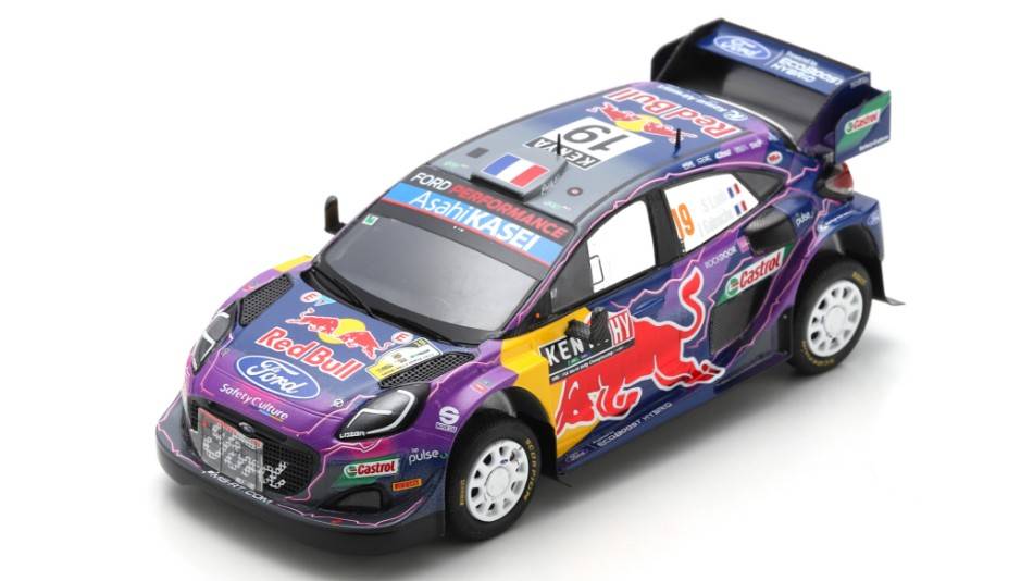 MODELE REDUIT COMPATIBLE AVEC FORD PUMA N.19 RALLY SAFARI KENYA 2022 S.LOEB-I-GALMICHE 1:43 SPARK MODEL S6706