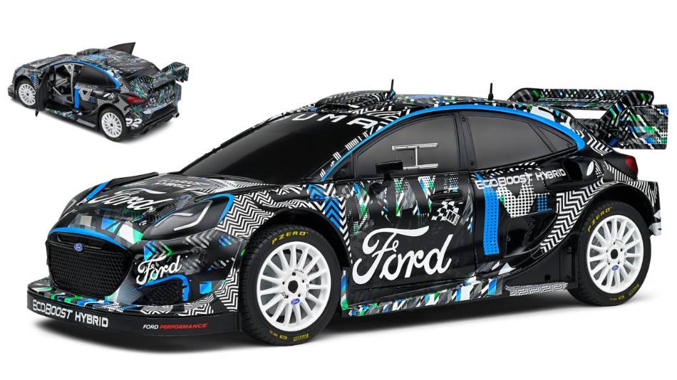 MODÈLE RÉDUIT COMPATIBLE AVEC FORD PUMA RALLY1 N.0 GOODWOOD FESTIVAL OF SPEED 2021 NOIR 1:18 SOLID SL1809501