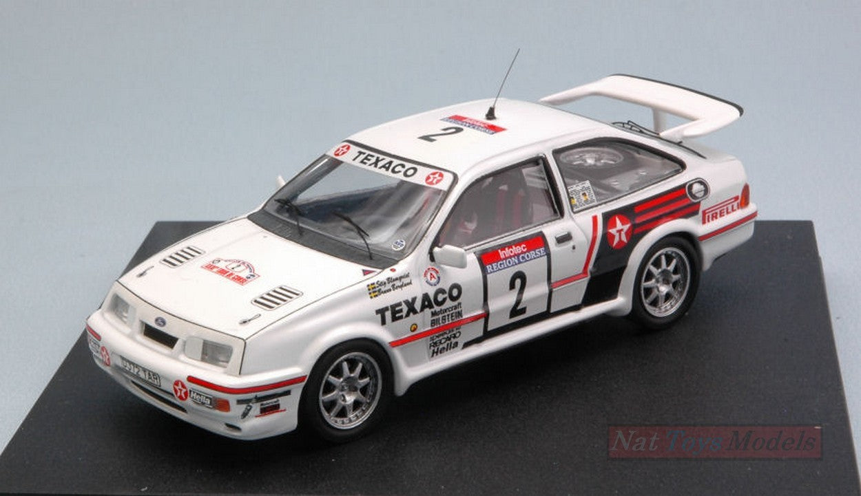 SCALE MODEL COMPATIBLE WITH FORD SIERRA COSWORTH N.2 RETIRED T.DE CORSE 1987 BLOMQVIST-BERGLUND 1:43 TROFEU TF0122