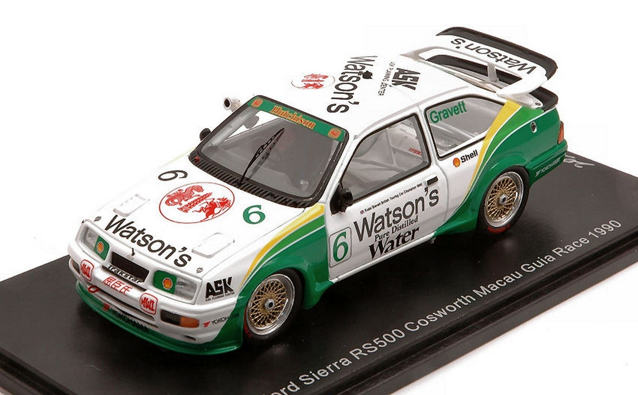 MODELLINO IN SCALA COMPATIBILE CON FORD SIERRA RS500 COSWORTH N.6 MACAU GUIA RACE 1990 ROBB GRAVETT 1:43 SPARK MODEL SA198