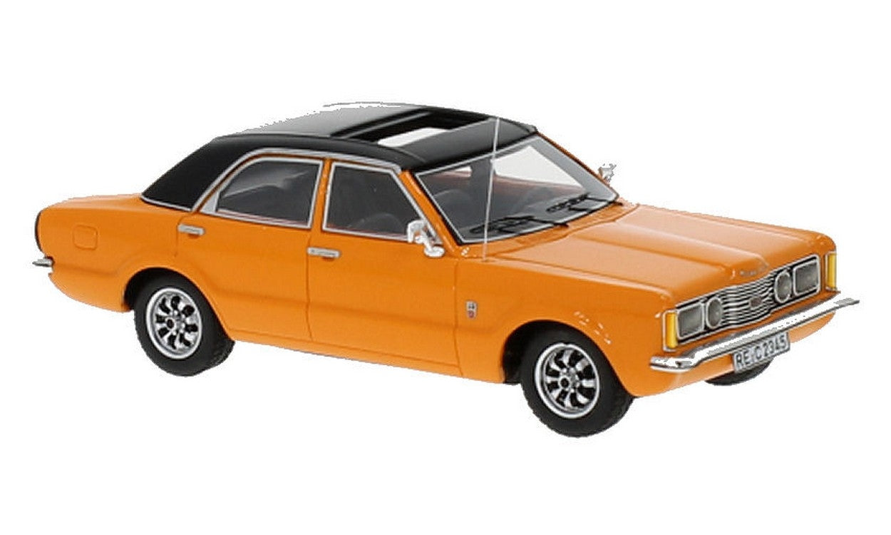 MODELLINO IN SCALA COMPATIBILE CON FORD TAUNUS GXL ORANGE/BLACK 1:43 NEO SCALE MODELS NEO45134