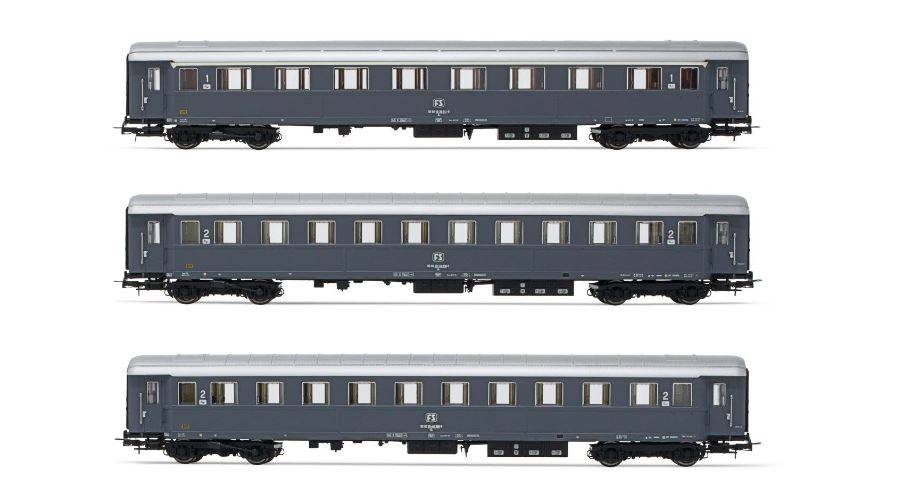 MODELE REDUIT COMPATIBLE AVEC FS 3 UNITÉS TYPE 1946 LIVRAISON GRIS ERA IV 1:87 RIVAROSSI HR4325