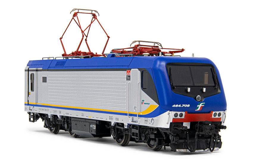 MODELLINO IN SCALA COMPATIBILE CON FS TRENITALIA E 464 GREY BLUE DPR LIVERY EP.VI 1:87 LIMA HL2661