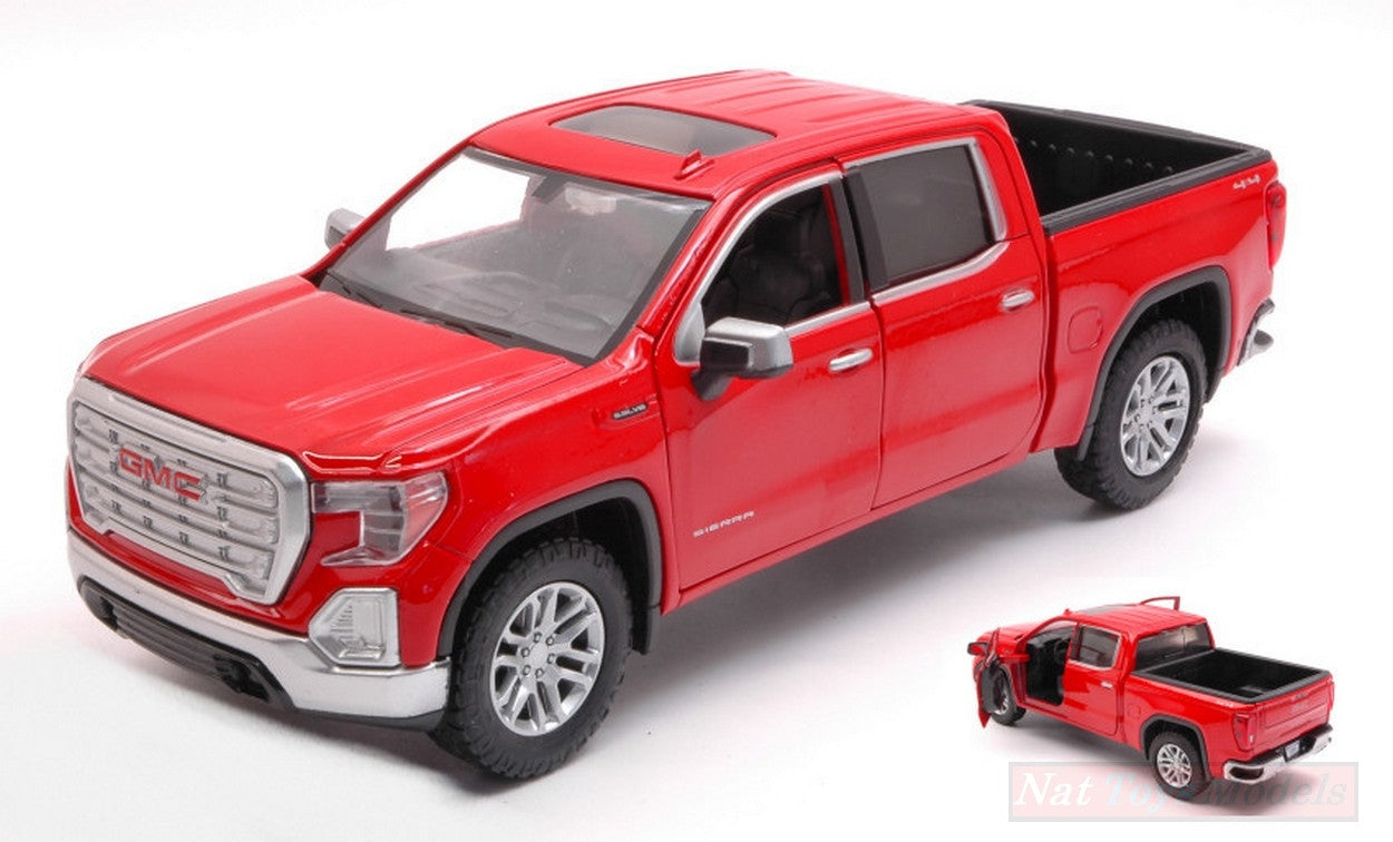 SCALE MODEL COMPATIBLE WITH GMC SIERRA 1500 SLT CREW CAB 2019 RED 1:27 MOTORMAX MTM79361R