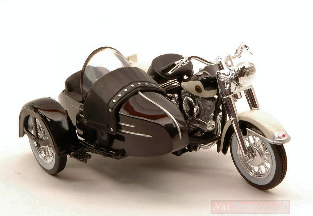MODÈLE RÉDUIT COMPATIBLE AVEC HARLEY DAVIDSON 1958 FLH DUO GLIDE W/SIDE-CAR 1:18 MAISTO MI32420D