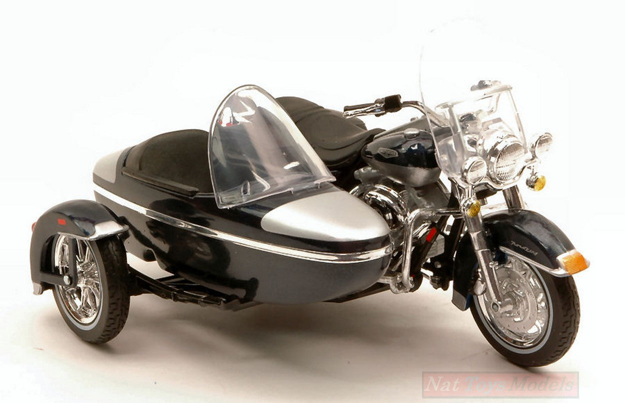 MODÈLE RÉDUIT COMPATIBLE AVEC HARLEY DAVIDSON 2001 FLHRC ROAD KING CLASSIC W/SIDE-CAR 1:18 MAISTO MI32420C