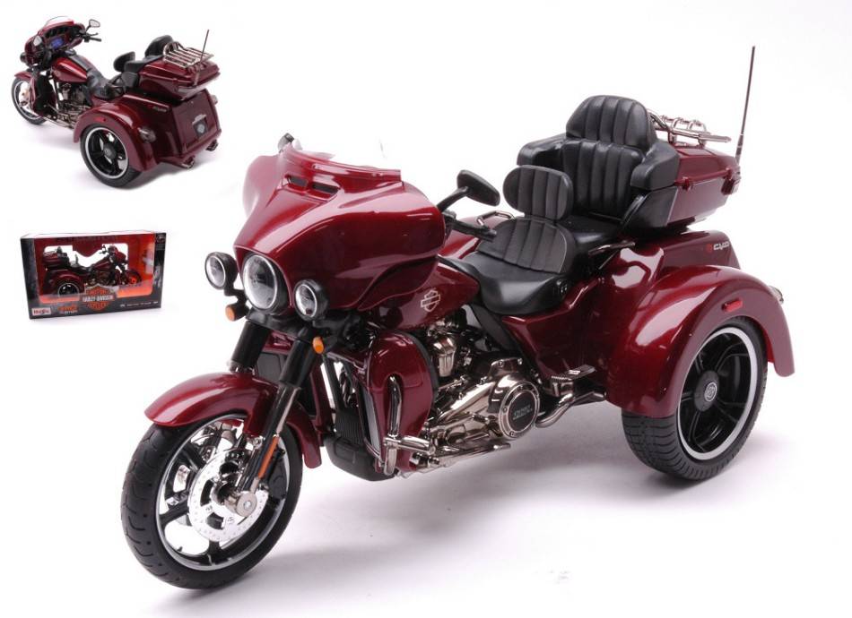 MODELLINO IN SCALA COMPATIBILE CON HARLEY DAVIDSON CVO TRI-GLIDE ULTRA AMARANT RED 1:12 MAISTO MI32337